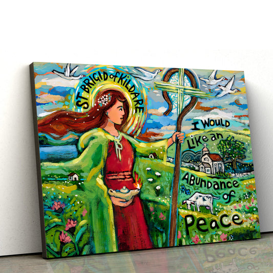 St Bridget Of Kildare Canvas Posters - Religious Wall Art - Ciaocustom