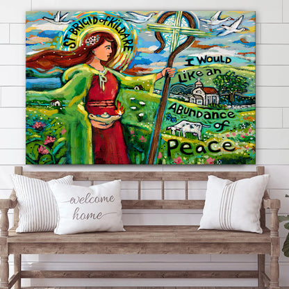 St Bridget Of Kildare Canvas Posters - Religious Wall Art - Ciaocustom