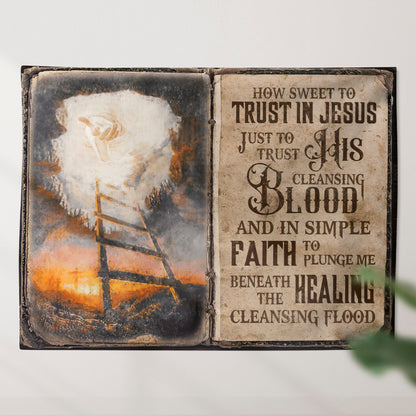 The Saving Hand of God Tapestry - How Sweet To Trust In Jesus - God Tapestry - Christian Wall Tapestry - Religious Tapestry Wall Hanging - Ciaocustom