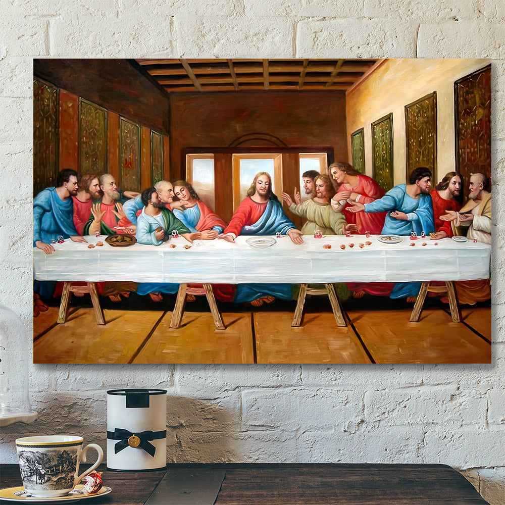 The Last Supper Painting Christian Art Gift Jesus Painting On Canva