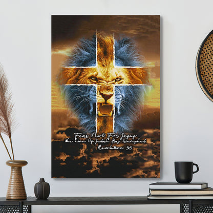 Jesus Canvas Art - Bible Verse Canvas Painting - Fear Not Lion Of Judah Canvas Poster - Ciaocustom