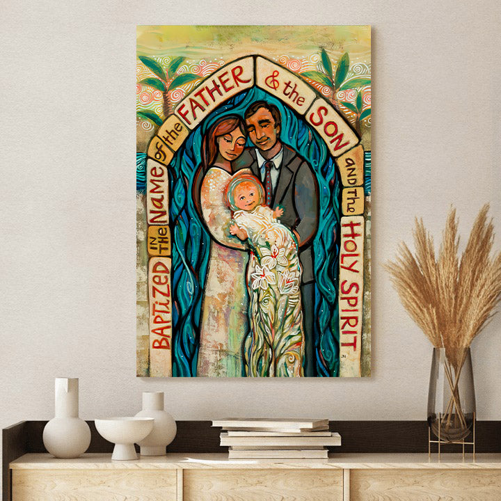 I Baptize You Canvas - Holy Spirit Posters - Baptism Gifts - Ciaocustom