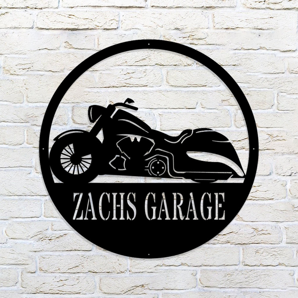 Motorcycle Metal Art - Personalized Garage Signs - Gifts For The Motorcycle Lover - Garage Decor