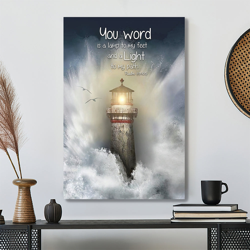 You Word Is A Lamp To My Feet 2 - Jesus Lion Painting - Jesus Canvas - Bible Verse Canvas Wall Art - Scripture Canvas - Ciaocustom
