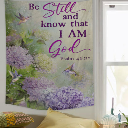 Be Still And Know That I Am God - Christian Wall Tapestry - Religious Tapestry Wall Hangings - Bible Verse Wall Tapestry - Religious Tapestry - Ciaocustom
