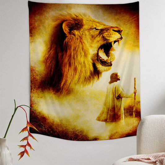 Jesus The Lamb Of God - Christian Wall Tapestry - Religious Tapestry Wall Hangings - Bible Verse Wall Tapestry - Religious Tapestry - Ciaocustom