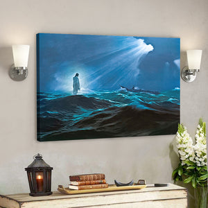 Guardian Of The Sea - Jesus Canvas Painting - Jesus Poster - Jesus Canvas Art - Scripture Canvas - Ciaocustom