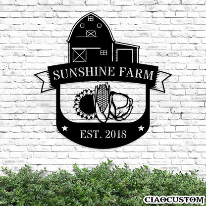 Corn Metal Sign - Custom Metal Farm Signs - Laser Cut Farm Signs - Gifts For Farmers