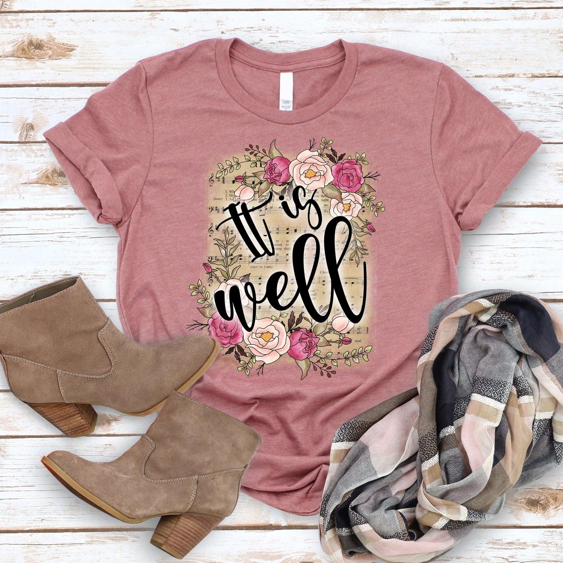 It Is Well T Shirts For Women - Women's Christian T Shirts - Women's Religious Shirts