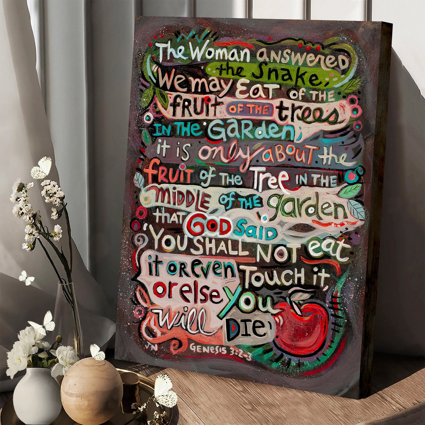Genesis 3 We May Eat Of The Fruit Canvas Wall Art - Ciaocustom