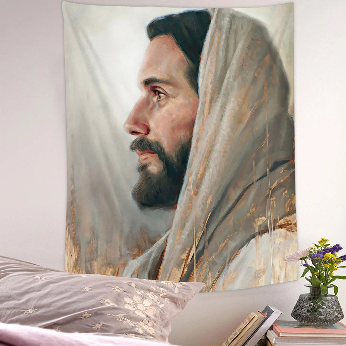 God Tapestry - Jesus Tapestry - Jesus Pictures - Jesus Wall Art - Christ Pictures - Christian Tapestry Wall Hanging - Gift For Christian - Ciaocustom