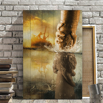 The Hand Of Jesus - Ocean Painting - Jesus Pictures - Jesus Canvas Poster - Christian Canvas Prints - Faith Canvas - Gift For Christian - Ciaocustom