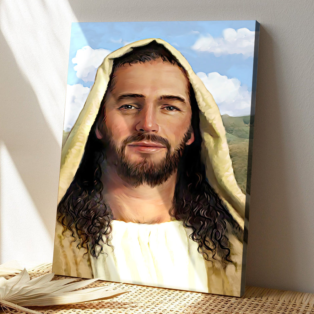 The Passion Of The Christ Jesus Smiling - Jesus Canvas Painting - Jesus Poster - Scripture Canvas - Ciaocustom