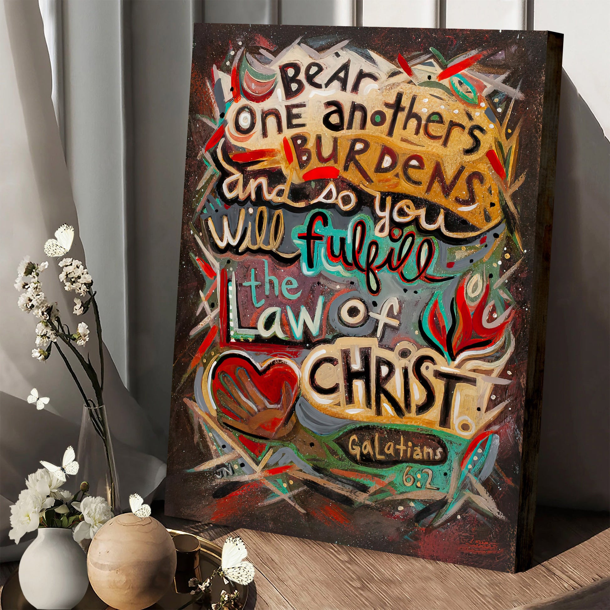 Galatians 6:2 Bear One Anothers Burdens Canvas - Ciaocustom