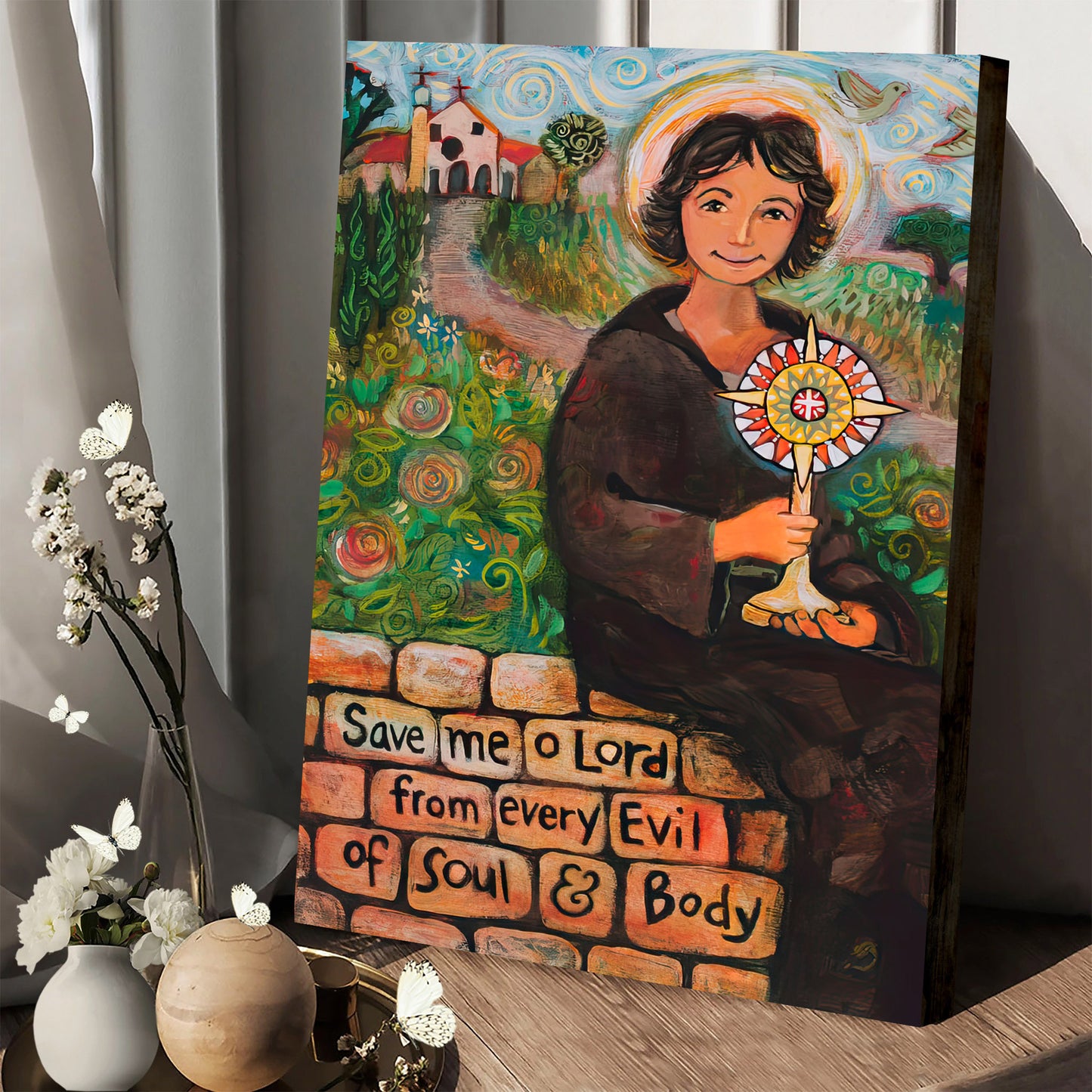 St Clare Of Assisi Canvas Posters - Religious Wall Decor - Ciaocustom