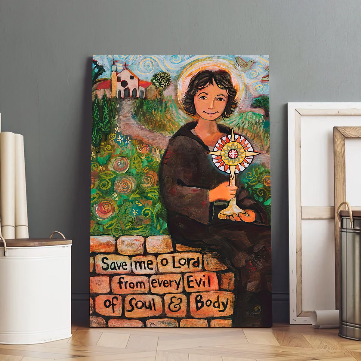 St Clare Of Assisi Canvas Posters - Religious Wall Decor - Ciaocustom