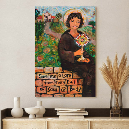 St Clare Of Assisi Canvas Posters - Religious Wall Decor - Ciaocustom