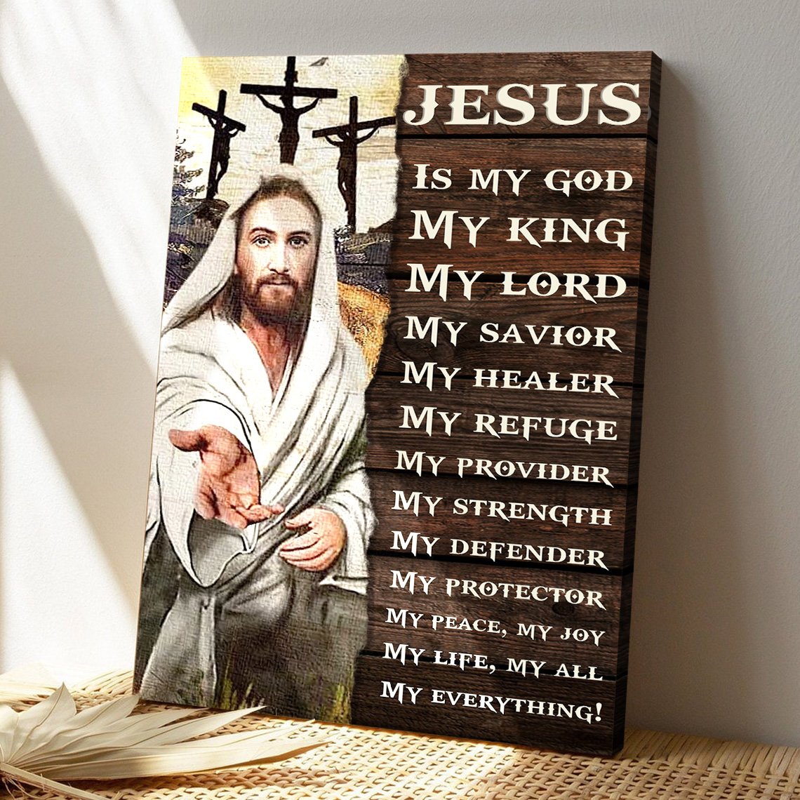 Jesus Portrait Canvas Prints - God Wall Art - Jesus Is My God - Jesus Is My Savior - Ciaocustom