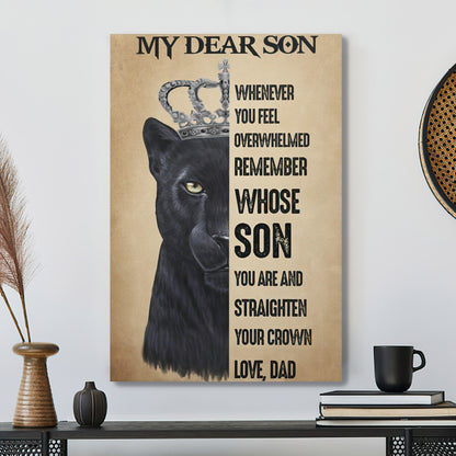 Lion To My Dear Son - Whenever You Feel Overwhelmed - Dad Son Canvas Prints - Best Gift For Son - Ciaocustom