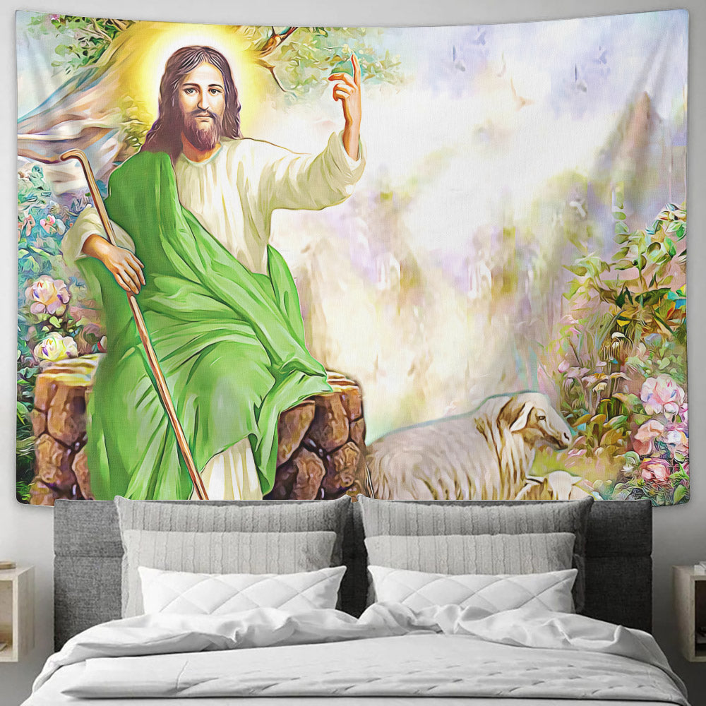 Jesus Christ Wallpaper - Religious Wall Decor - Christian Tapestry Wall Hanging - Christian Tapestry Wall Hanging - Ciaocustom