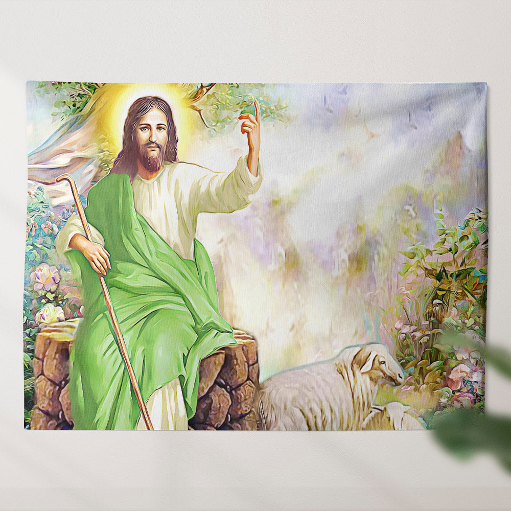 Jesus Christ Wallpaper - Religious Wall Decor - Christian Tapestry Wall Hanging - Christian Tapestry Wall Hanging - Ciaocustom