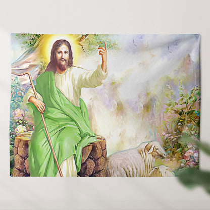 Jesus Christ Wallpaper - Religious Wall Decor - Christian Tapestry Wall Hanging - Christian Tapestry Wall Hanging - Ciaocustom