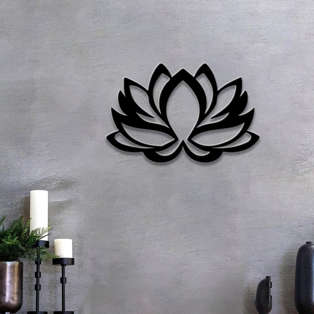 Metal Lotus Flower - Metal Lotus Wall Decor - Lotus Flower Metal Sign - Lotus Flower Metal Wall Art - Lotus Flower Outdoor Wall Art - Ciaocustom