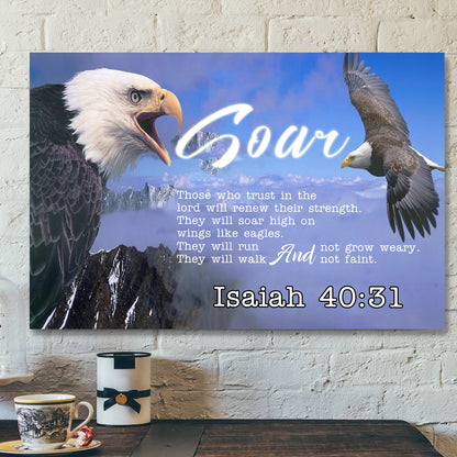 Soar On Wings Like Eagles 2 - Isaiah 40:31 - Bible Verse Canvas - Scripture Canvas Wall Art - Ciaocustom