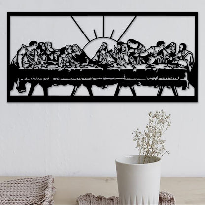 The Last Supper Metal Art - Jesus Last Supper Metal Sign - Christian Metal Wall Art - Jesus Wall Art - Metal Scripture Wall Art - Ciaocustom