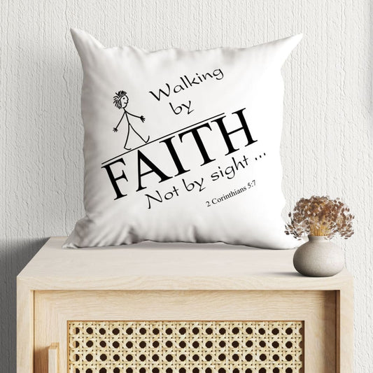 2 Corinthians 57 Walking By Faith Not By Sight Bible Verse Pillow