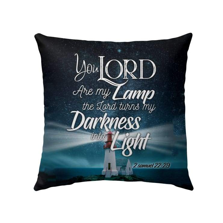 2 Samuel 2229 You Lord Are My Lamp Bible Verse Pillow