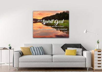 2 Timothy 17 Niv God Gave Us Power & Love Canvas Wall Art Print - Christian Canvas Wall Art