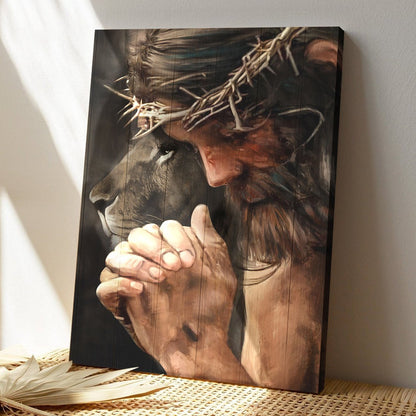 Portrait God Canvas - Bible Verse Wall Art - Jesus - The power of prayer Canvas - Ciaocustom