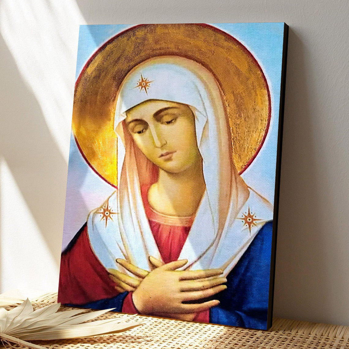 Virgin Mary - Madonna Religious - Catholic Orthodox Wall Art - Religious Gift Wall Art Decor - Baptism Gift - Ciaocustom