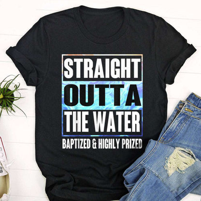 Baptism Shirt - Straight Outta The Water T-shirt - Water Baptism Shirts - Funny Baptism Shirts - Baptism Gifts - Ciaocustom