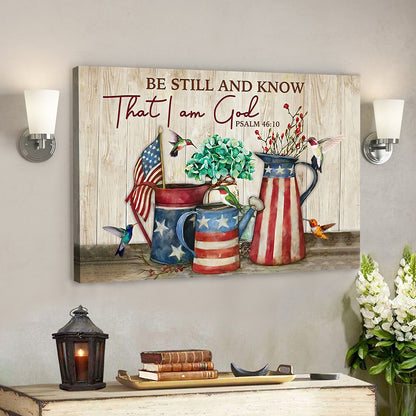 Scripture Wall Decor - Jesus Canvas Art - Be Still And Know Canvas Poster - Ciaocustom