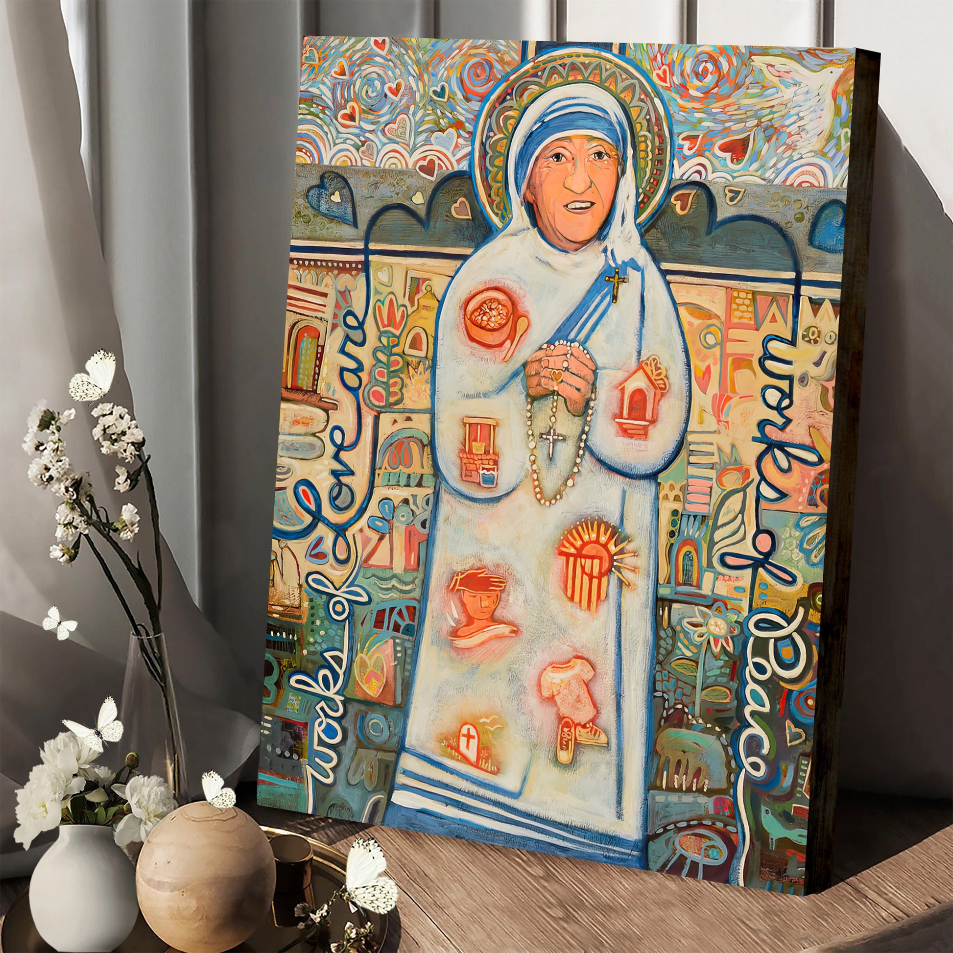 St. Teresa of Kolkata Canvas Poster - Religious Wall Decor - Ciaocustom