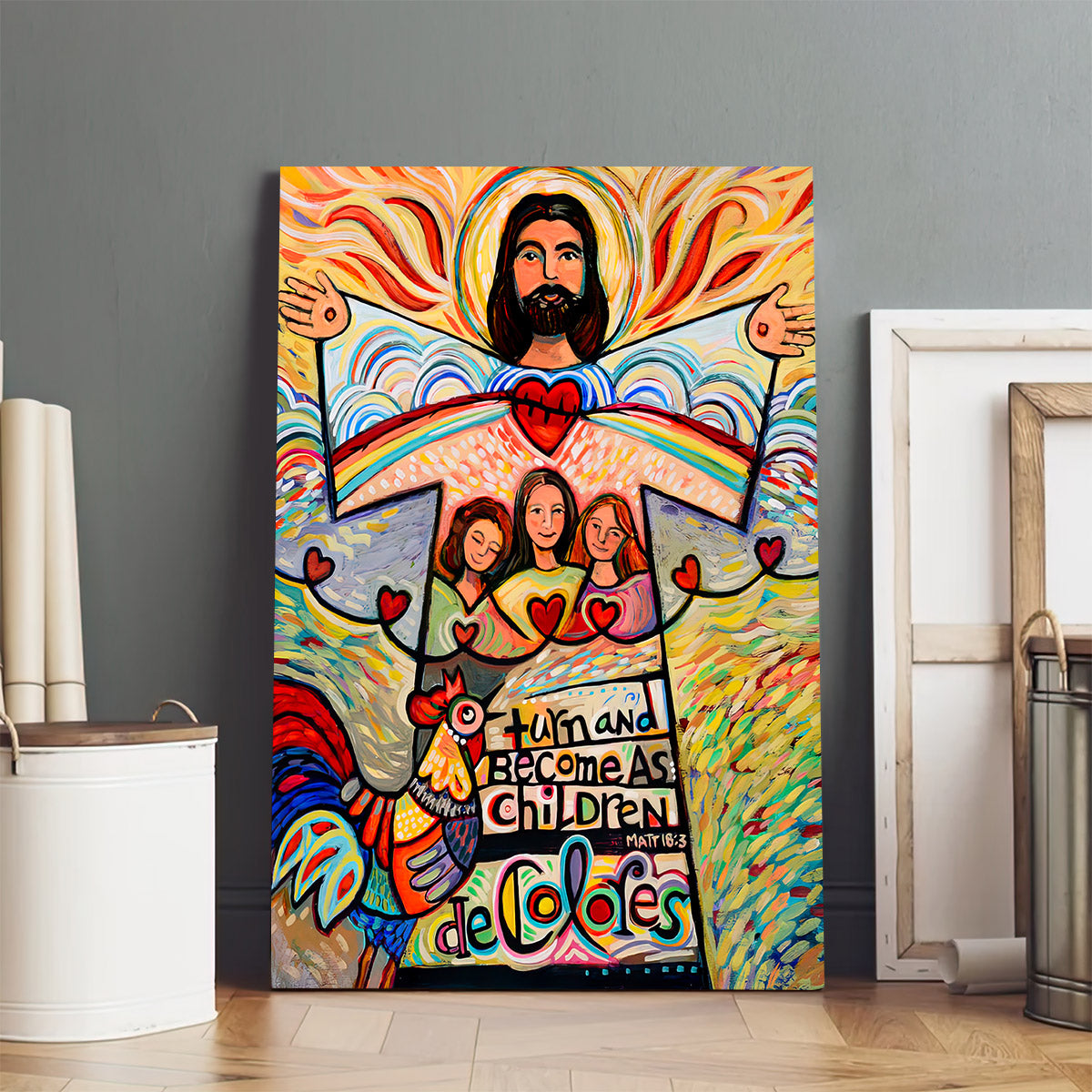 Turn And Become As Children Canvas Poster - Catholic Canvas - Ciaocustom