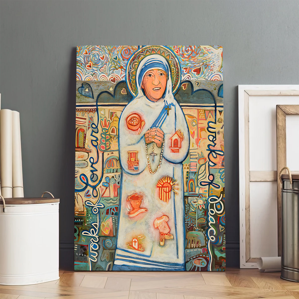 St. Teresa of Kolkata Canvas Poster - Religious Wall Decor - Ciaocustom