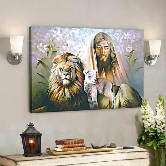 Lion - Jesus Christ Poster 18 - Jesus Poster - Jesus Canvas Wall Art - Bible Verse Canvas Wall Art - God Canvas - Scripture Canvas - Ciaocustom