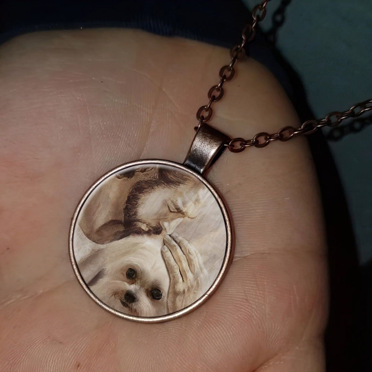 Memorial Pet With Jesus - Jesus Christ Necklace - Jesus Pendant - Catholic Necklace - Ciaocustom