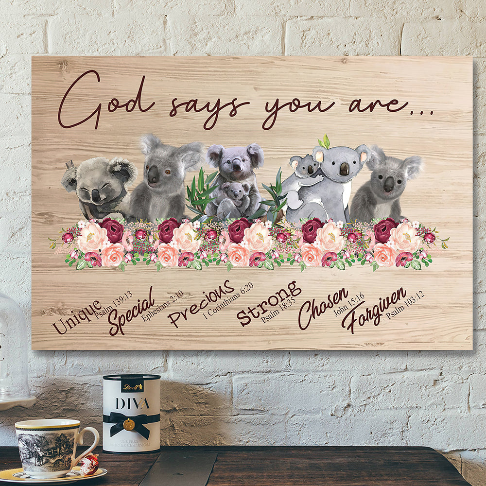 Bible Verse Canvas - Christian Canvas Art - Jesus Canvas - God Say You Are Flower Canvas Poster - Ciaocustom