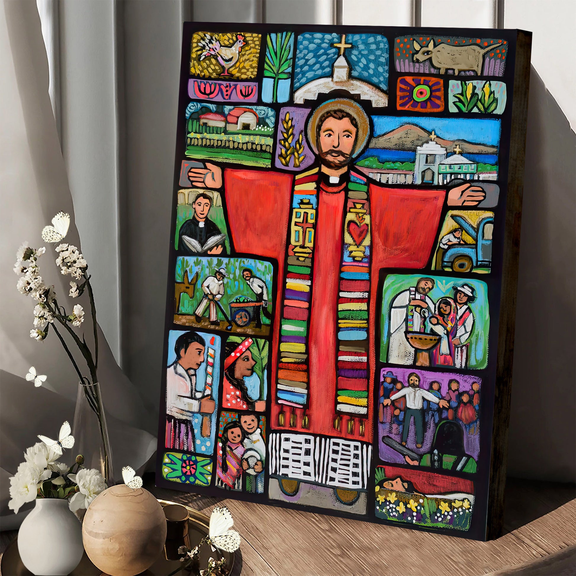 Father Stanely Rother Canvas Posters - Religious Wall Decor - Ciaocustom