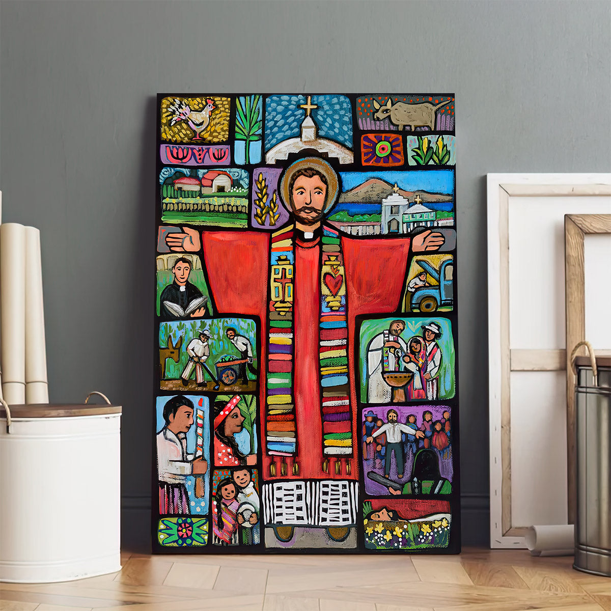 Father Stanely Rother Canvas Posters - Religious Wall Decor - Ciaocustom