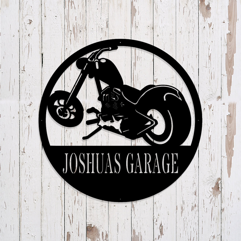 Motorcycle Metal Signs - Personalized Garage Signs - Gifts For The Motorcycle Lover - Garage Decor
