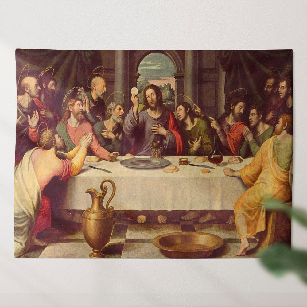 The Last Supper Art - Christian Wall Tapestry - Bible Tapestry - Religious Tapestry Wall Hangings - Bible Verse Wall Tapestry - Religious Tapestry - Ciaocustom
