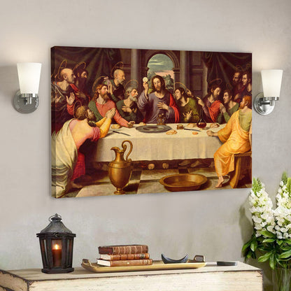 The Last Supper Art - Christian Art Gift - Christian Wall Art - Religious Canvas Painting - Religious Posters - Ciaocustom