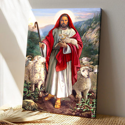Jesus The Good Shepherd - Christian Wall Art - Christ Pictures - Christian Canvas Prints - Religious Wall Art Canvas - Ciaocustom