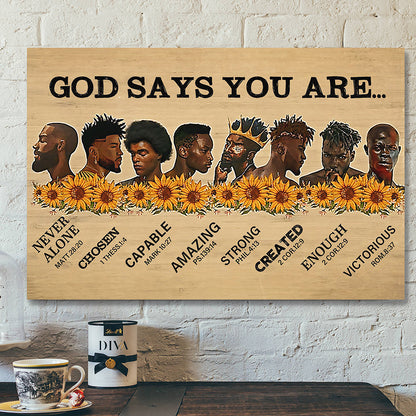 Jesus Canvas Art - Scripture Canvas Wall Art - God Says You Are Canvas Poster - Ciaocustom
