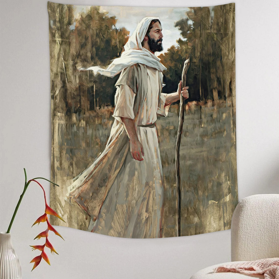 Come Follow Me - Jesus Tapestry - Jesus Pictures - Jesus Wall Art - God Tapestry - Christian Tapestry Wall Hanging - Gift For Christian - Ciaocustom